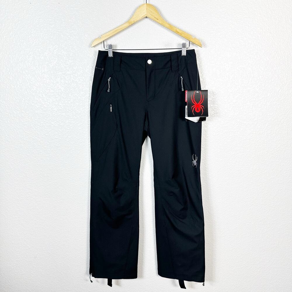 Spyder NWT Womens Circuit Snowboarding Ski Snow Pants in Black Size 6 Short